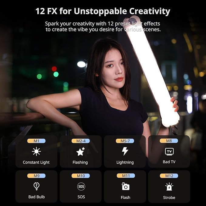 ULANZI UA12 Inflatable Tube Light, 12W Bi-Color Portable LED Air Tube Light - Image 3