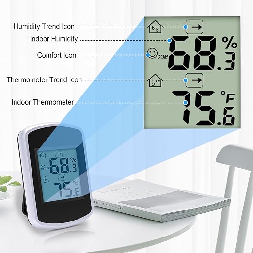 Urageuxy Digital Hygrometer Thermometer, Temperature Humidity Monitor - Image 4