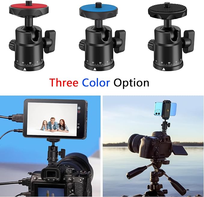 Universal 1/4" Swivel Mini Ball Head Screw Tripod Mount - Image 7