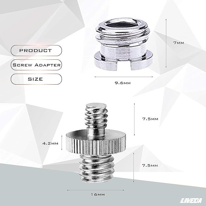 Niewalda 1/4 Inch to 3/8 Inch Tripod Adapter - Image 3