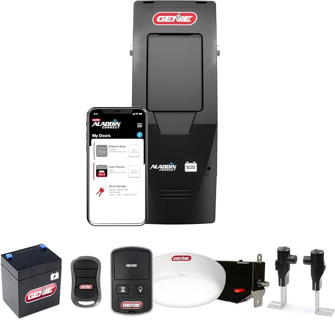 Genie B6172H Wall Mount Smart Garage Door Opener, DC Motor Lifts up to 14ft by GENIE