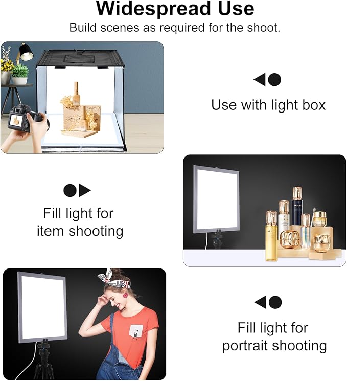 PULUZ 15''/38cm LED Photography Shadowless Light Panel 1200LM 6000K Three Color - Image 6