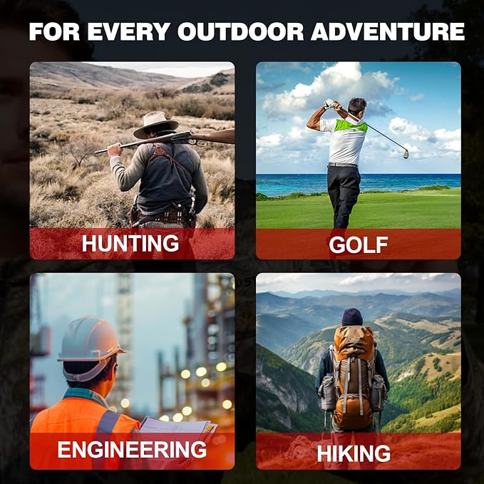 Precision Laser Rangefinder for Golf & Hunting, 800/1000/1300 m Range, 6X - Image 8
