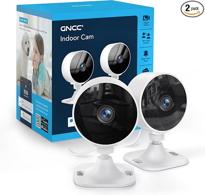 GNCC 2.4GHz Indoor Security Camera, 1080P Home Camera by GNCC