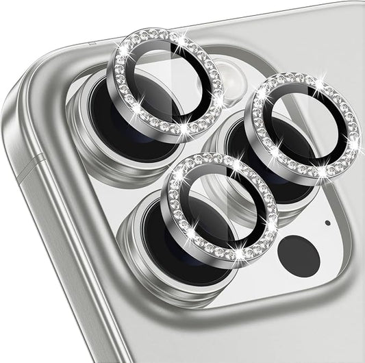 for iPhone 16 Pro/16 Pro Max Camera Lens Protector Bling Individual Metal by Xfilm