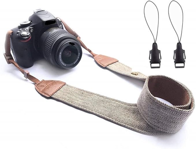 Camera Strap Canvas Brown Shoulder Strap - Image 9