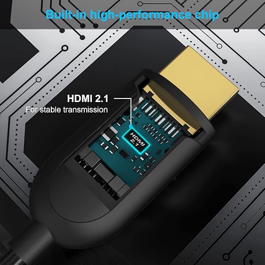 10K 8K HDMI 2.1 Cable Fiber Optic 3.3ft, 48Gbps Ultra High Speed HDMI Cable - Image 2
