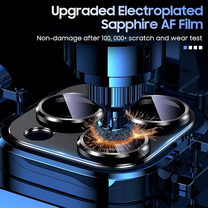 Uyiton Compatible with iPhone 15 Pro/iPhone 15 Pro Max Camera Lens Protector - Image 6