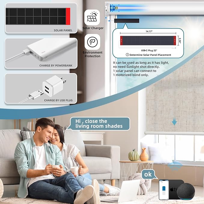 SmartWings Light Filtering Motorized Roller Shades Work - Image 2