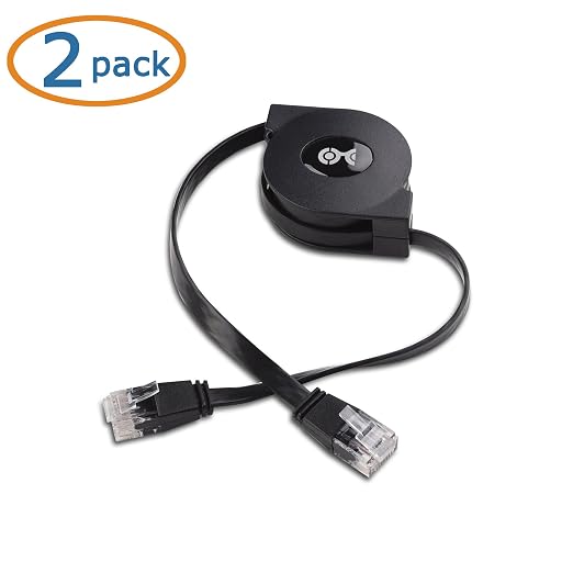Cable Matters 2-Pack Retractable Ethernet Cable 3ft Supporting 10/100/1000 Mbps - Image 2