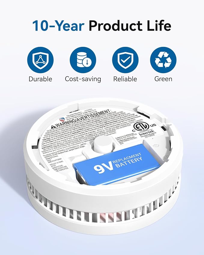 SITERWELL Smoke Detector, 10 Year Product Life Fire Alarm - Image 4