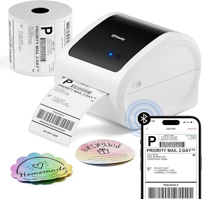 Bluetooth Shipping Label Printer by OmezizyLabelPrinter