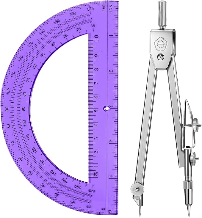 EBOOT Student Geometry Math Set, Drawing Compass and 6 Inch Swing Arm by eBoot
