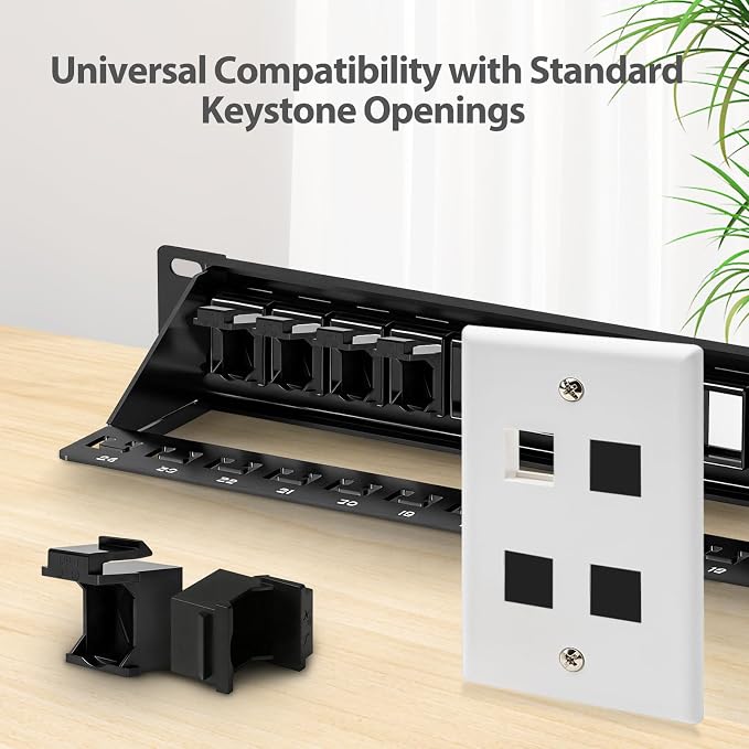 20-Pack Blank Keystone Jack Insert - Image 4