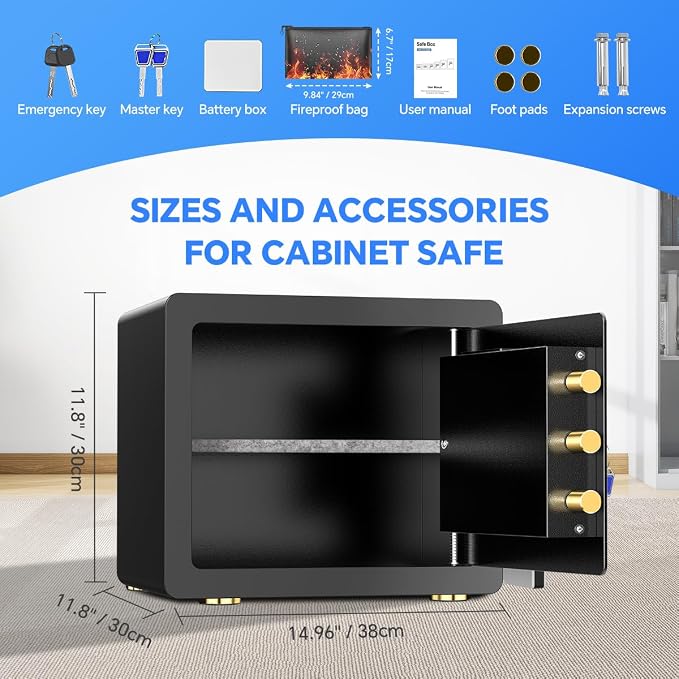 Home Safe with Digital Keypad & Alarm System - Image 9