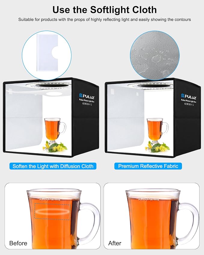 10"x10" Mini Photo Light Box, PULUZ Portable Lightbox - Image 6