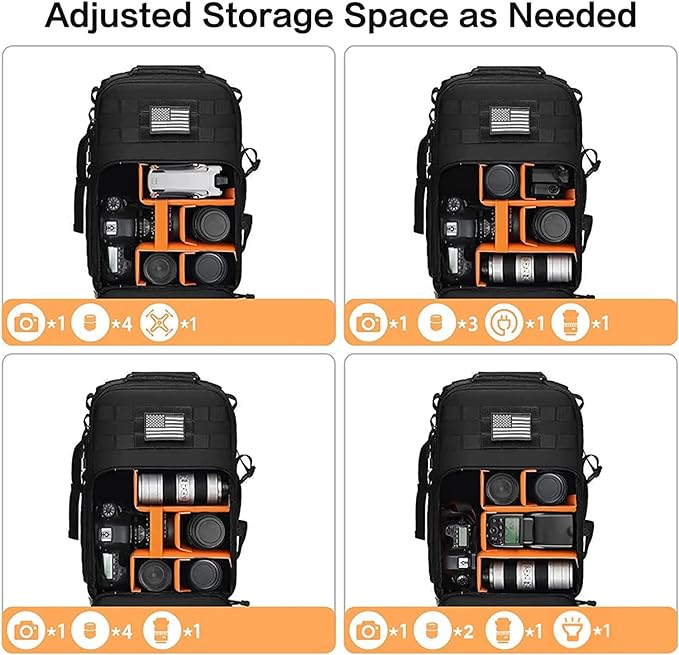 MOSISO Camera Backpack, DSLR/SLR/Mirrorless Tactical Camera Bag Case - Image 3