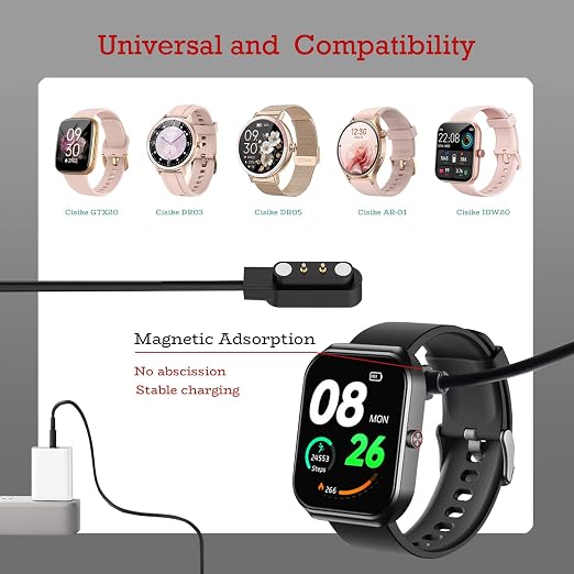 2 Pack Smart Watch Magnetic Charging Cable - Image 5