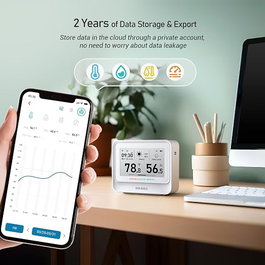 INKBIRD WiFi Thermometer Hygrometer, Temperature and Humidity Sensor - Image 8