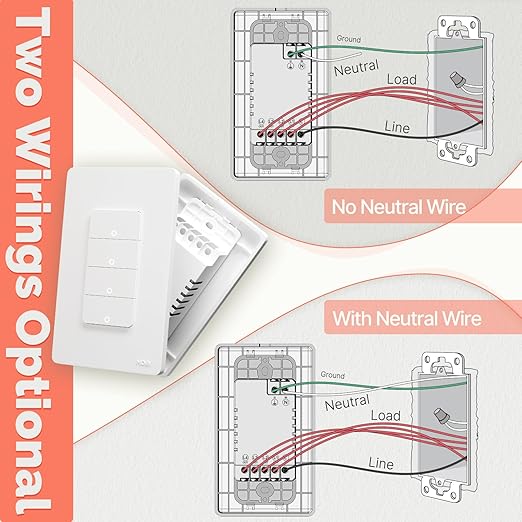MOES Zigbee Smart Double Switches, 2nd Generation Light Switch 2 Gang, No - Image 4