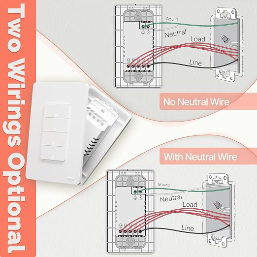 MOES 2nd Generation Zigbee Smart Switches, No Netural Wire, Require MOES Zigbee - Image 4