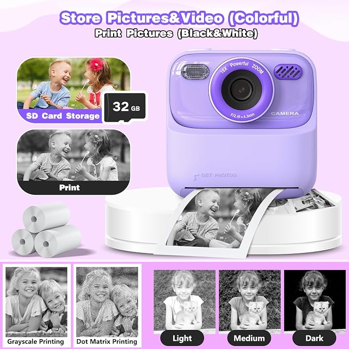 masterbee Kid Camera Instant Print Photo, Birthday Gifts - Image 5