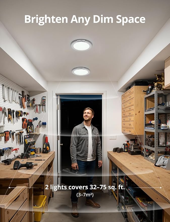 Bojim Rechargeable Ceiling Lights Wireless Waterproof Shower Lighting Inside - Image 10