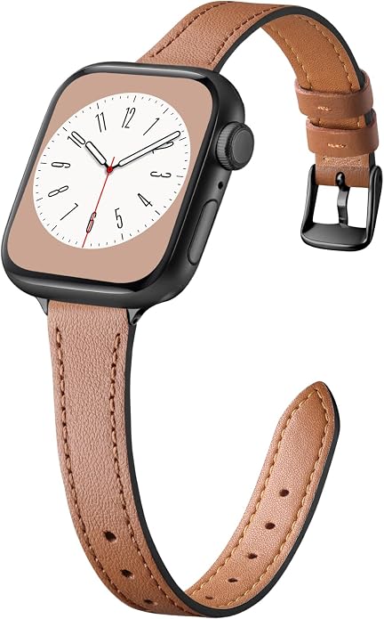 Charlam Slim Leather Band Compatible by Charlam