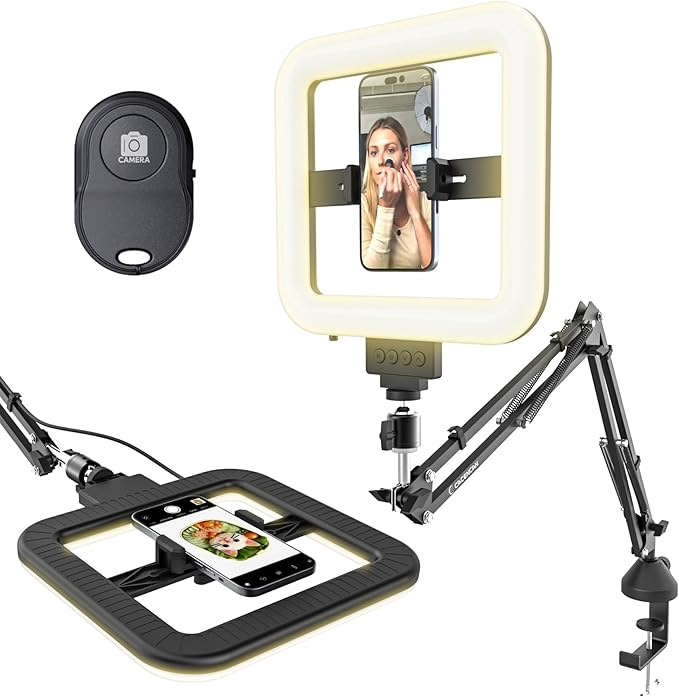 12'' Selfie Ring Light with Clamp Stand by CACENCAN