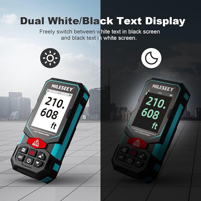 Laser Measure, MiLESEEY Laser Distance Meter, Rechargeable Multifunctional - Image 6