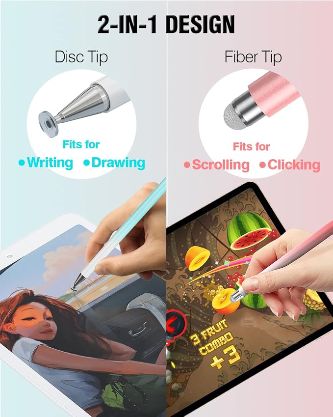 Stylus Pens for Touch Screens, 2 in 1 High Precision Universal Stylus Pen for - Image 3
