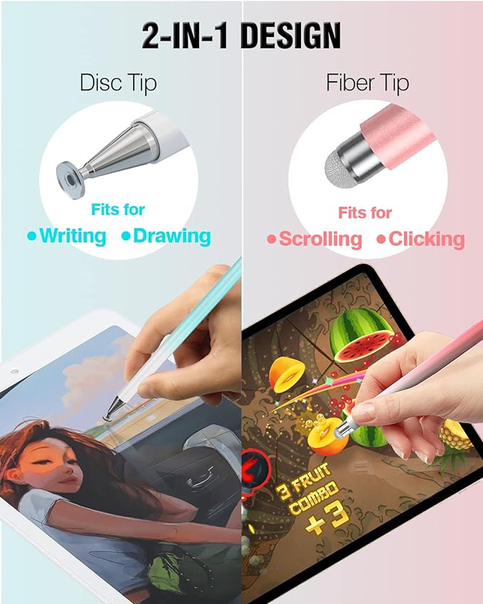 Stylus Pens for Touch Screens, 2 in 1 High Precision Universal Stylus Pen for - Image 3