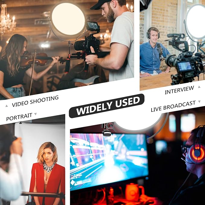 Neewer LED Bi-Color Studio Round Lighting, Ultra Thin Studio Edge Flapjack Light - Image 8