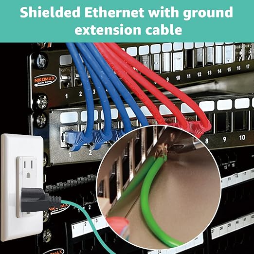 Shielded Ethernet Patch Panel Bond Ground Extension Cord, - Image 7