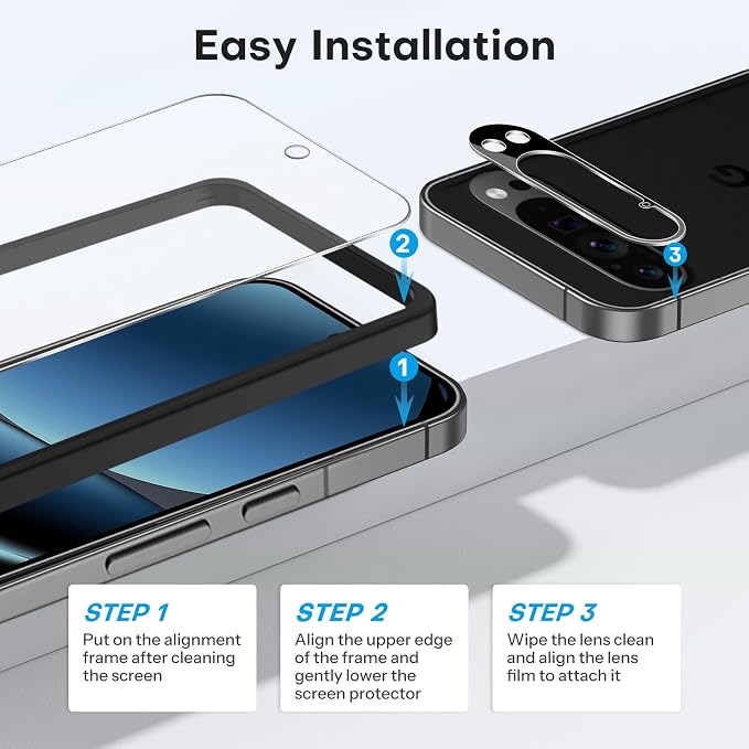 OMOTON 3+2 Pack for Google Pixel 10 Pro XL Screen Protector 6.8 Inch 2025 - Image 5
