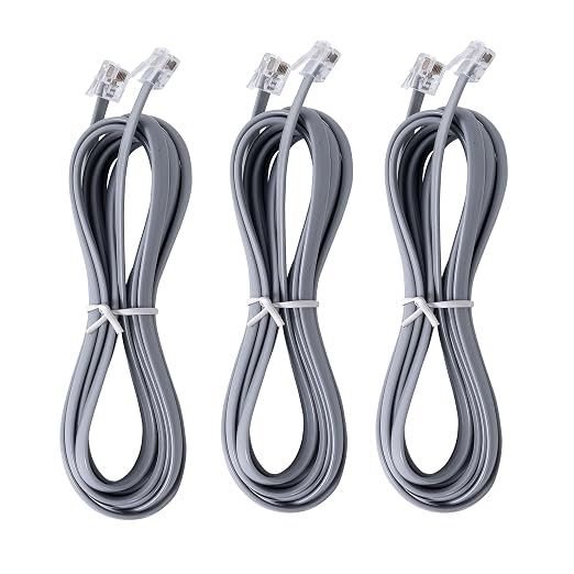RJ12 Cable Phone Cord RJ12 6P6C Male to Male Straight Wired by TOYAYAYO