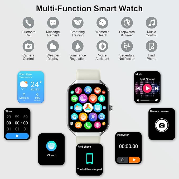 Jugeman Smart Watches for Women, 1.96" HD New Smartwatch - Image 5