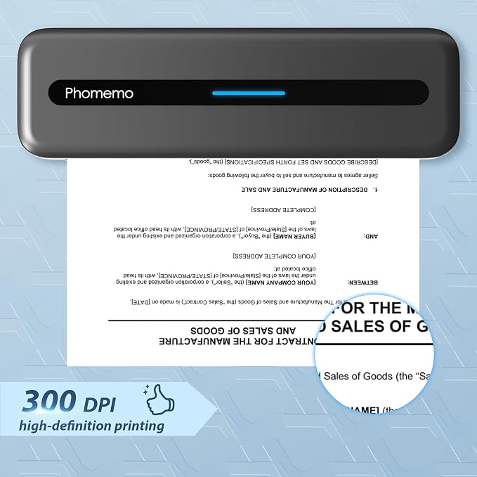 Phomemo Portable Thermal Printer, M832 Inkless Portable Printers Wireless - Image 5