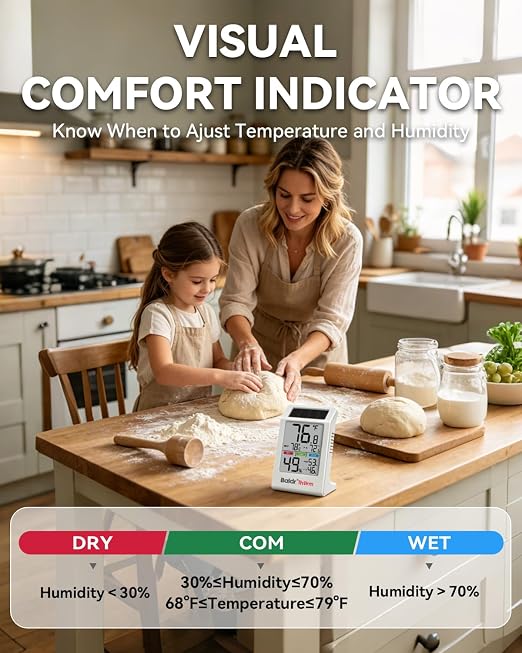 BALDR 2-Pack Indoor Thermometer Humidity Meter, Digital Hygrometer - Image 7