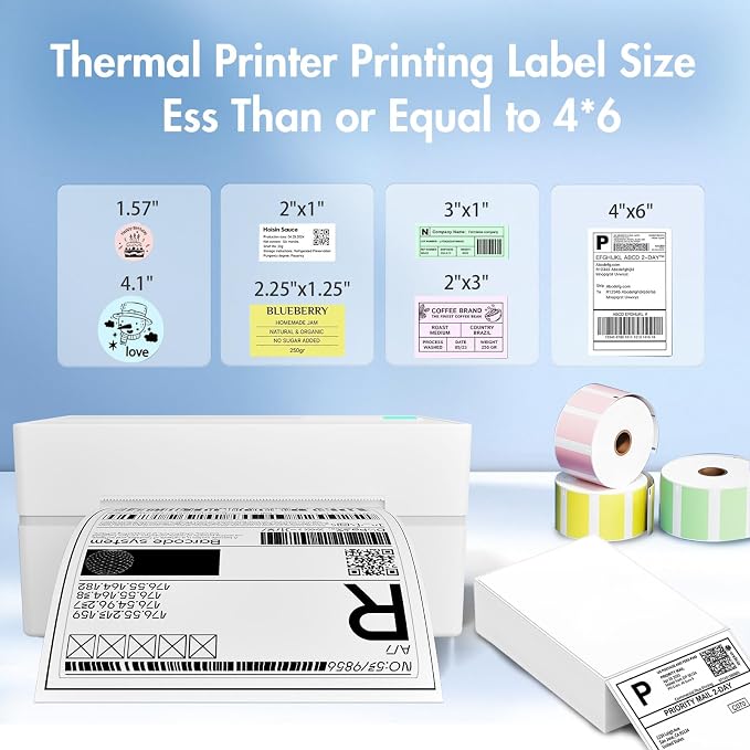 Bluetooth Thermal Shipping Label Printer: 4x6 Wireless Label Maker - Image 4