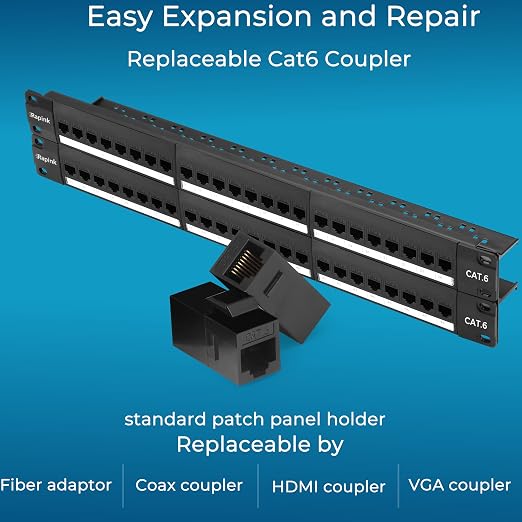 Rapink 48 Port Cat6 Patch Panel - Image 4