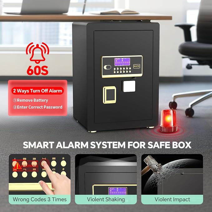 Safe Box with Digital Keypad & Alarm System - Image 3