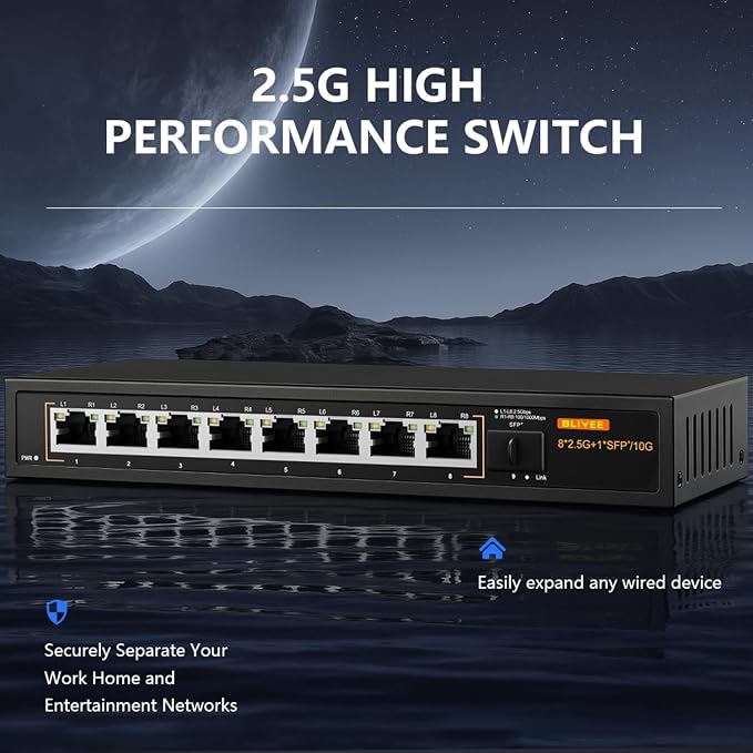 8-Port 2.5GB Ethernet Switch, Unmanaged 2.5G Gaming Network Switch | 8 x - Image 5