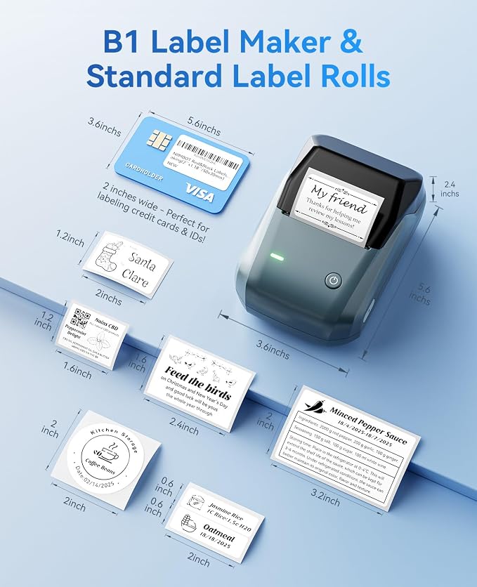 NIIMBOT B1 Label Maker Machine, Thermal Label Printer Easy to Use - Image 8