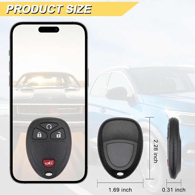 Vurkcy Key Fob Keyless Entry Remote Compatible - Image 4