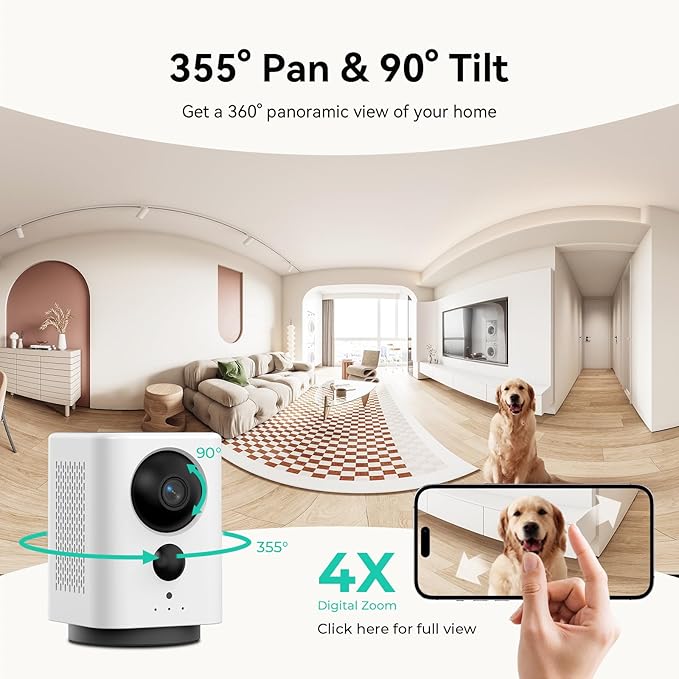 LIWAN Indoor Security Camera Wireless, Rechargeable Battery Powered, 2K WiFi - Image 6