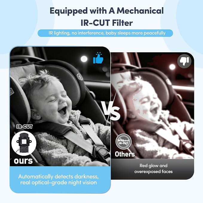 2-Kids Baby Car Camera Dual Monitor – 7 Inch Display - Image 3