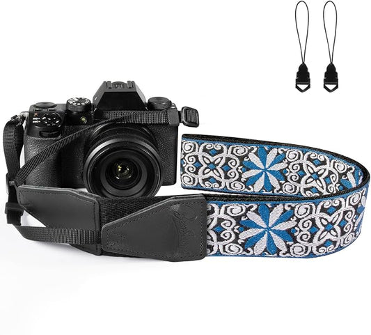 Camera Strap, Jacquard Weave 2" Shoulder Neck Straps by Dulphee