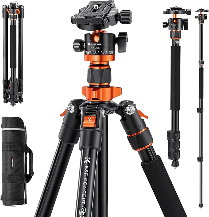 K&F CONCEPT Tripod for Camera, Stable Heavy Duty Travel Tripod for DSLR Cameras by KFCONCEPT