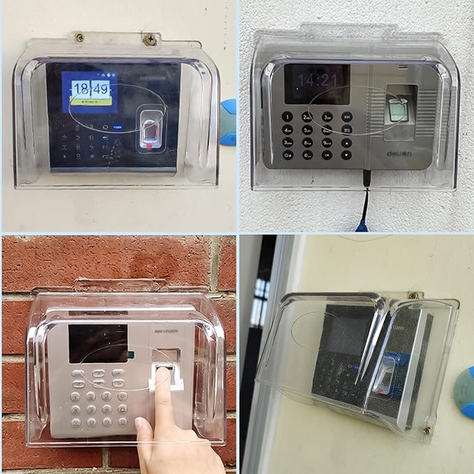 Clear Plastic Time Clock Cover Weatherproof, Time Attandence Machine Rain Cover - Image 5